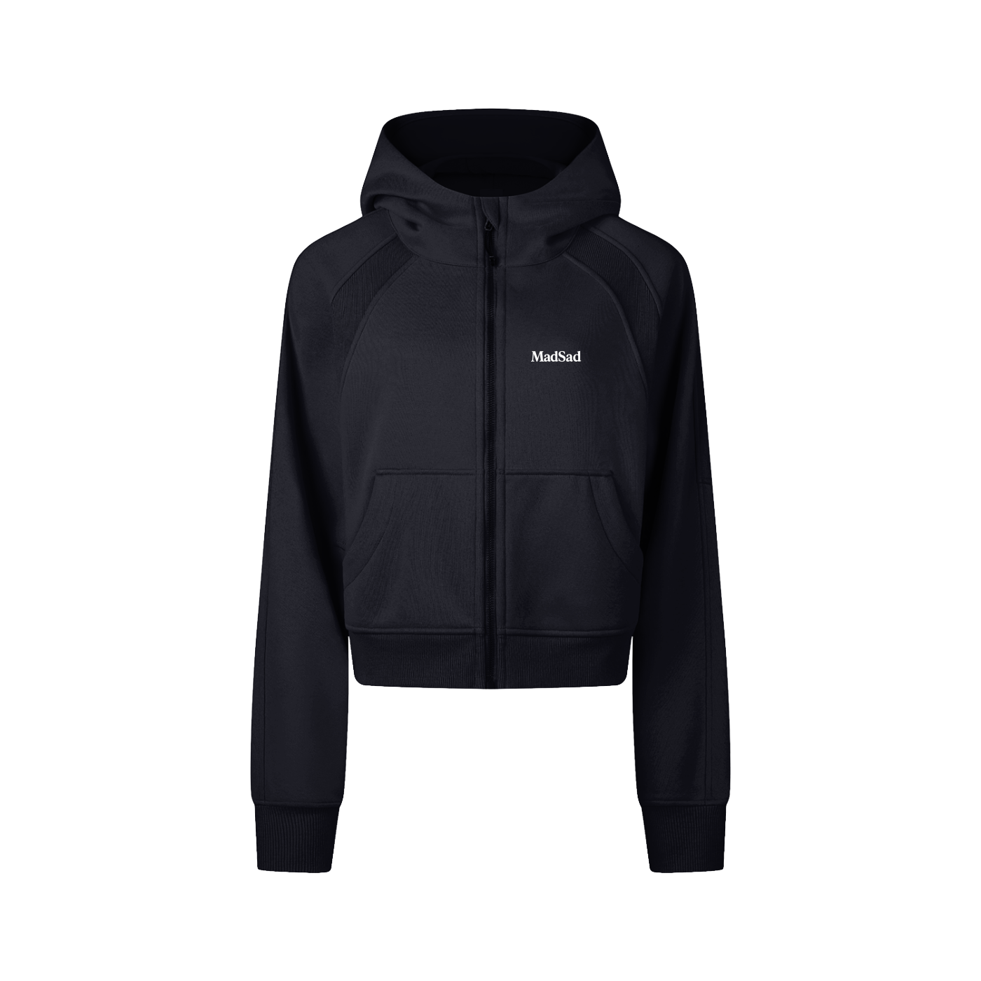 MadSad - Cropped Zip-Through Hoodie