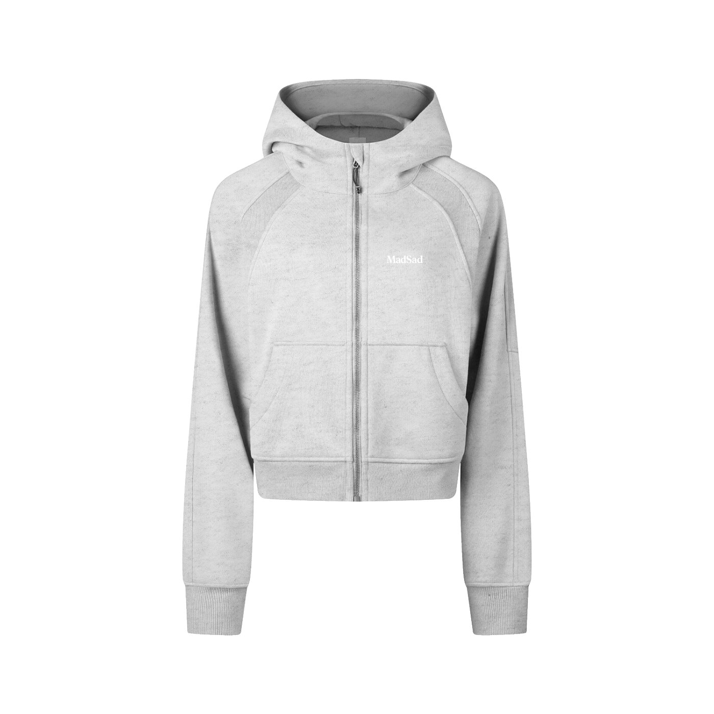 MadSad - Cropped Zip-Through Hoodie