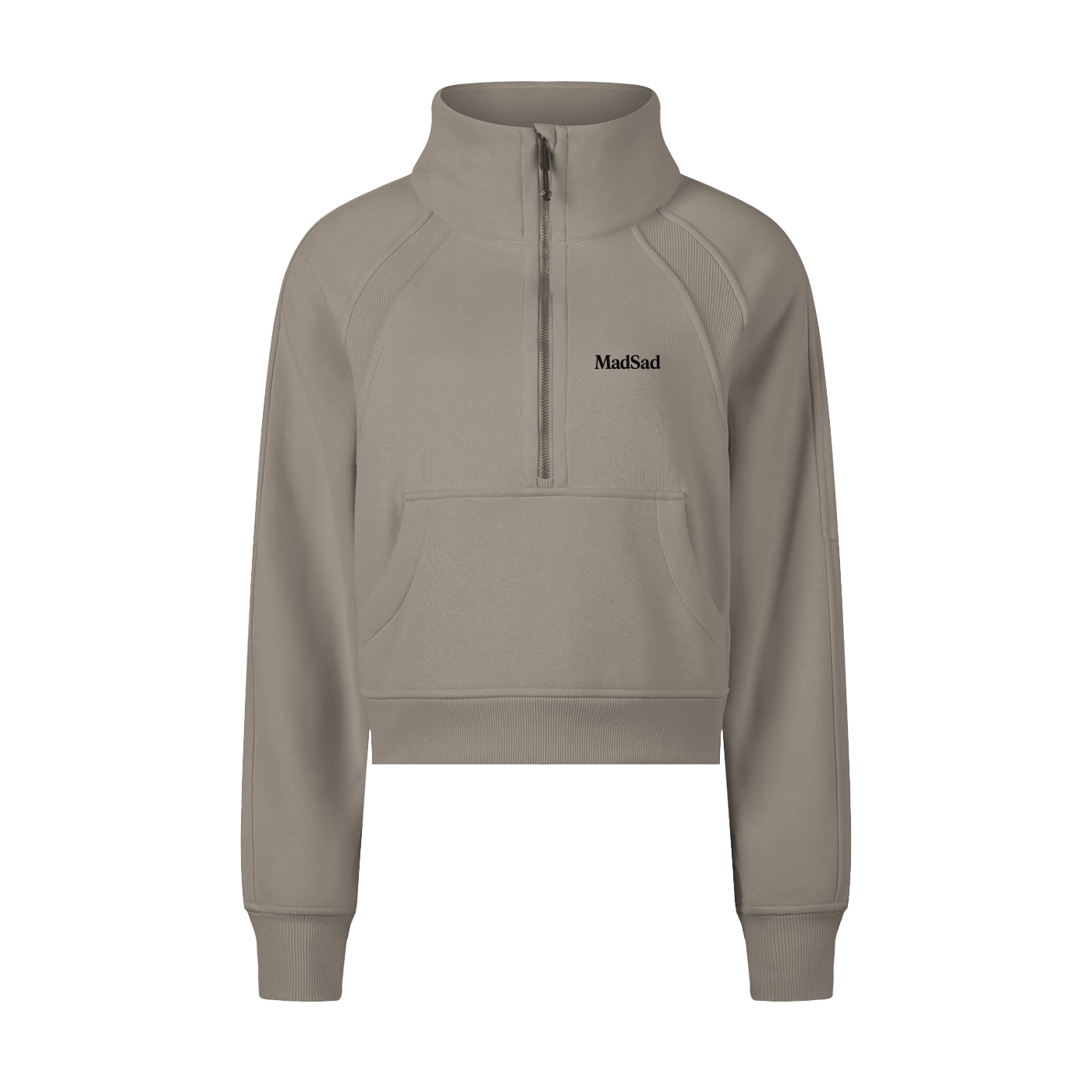 MadSad - Cropped Half-Zip Sweatshirt