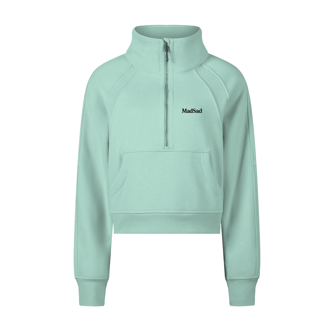 MadSad - Cropped Half-Zip Sweatshirt