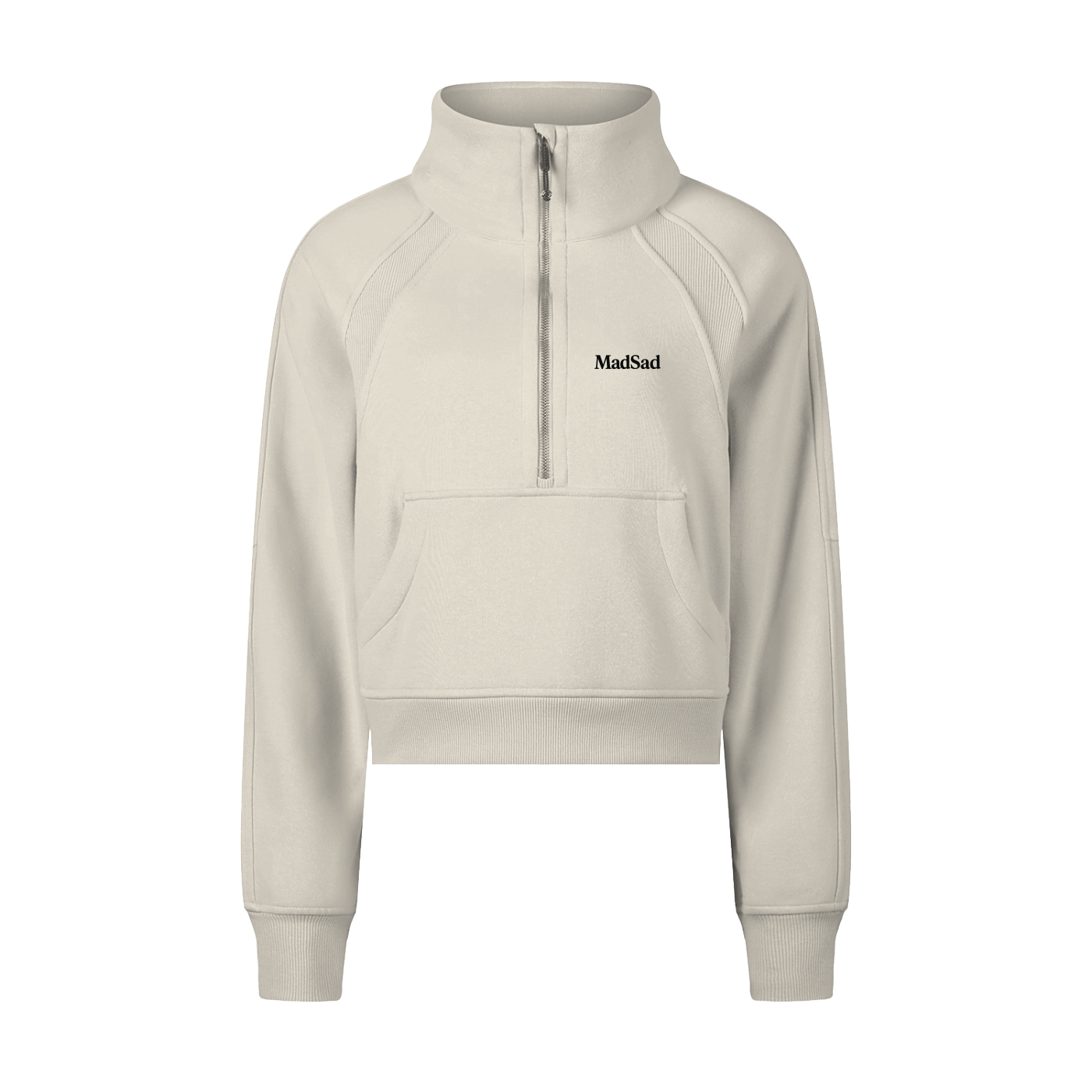 MadSad - Cropped Half-Zip Sweatshirt