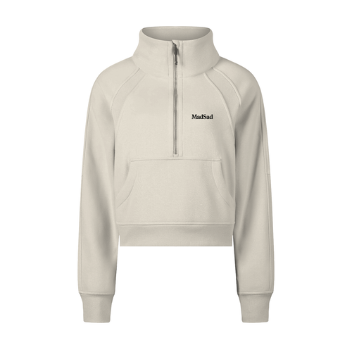 MadSad - Cropped Half-Zip Sweatshirt