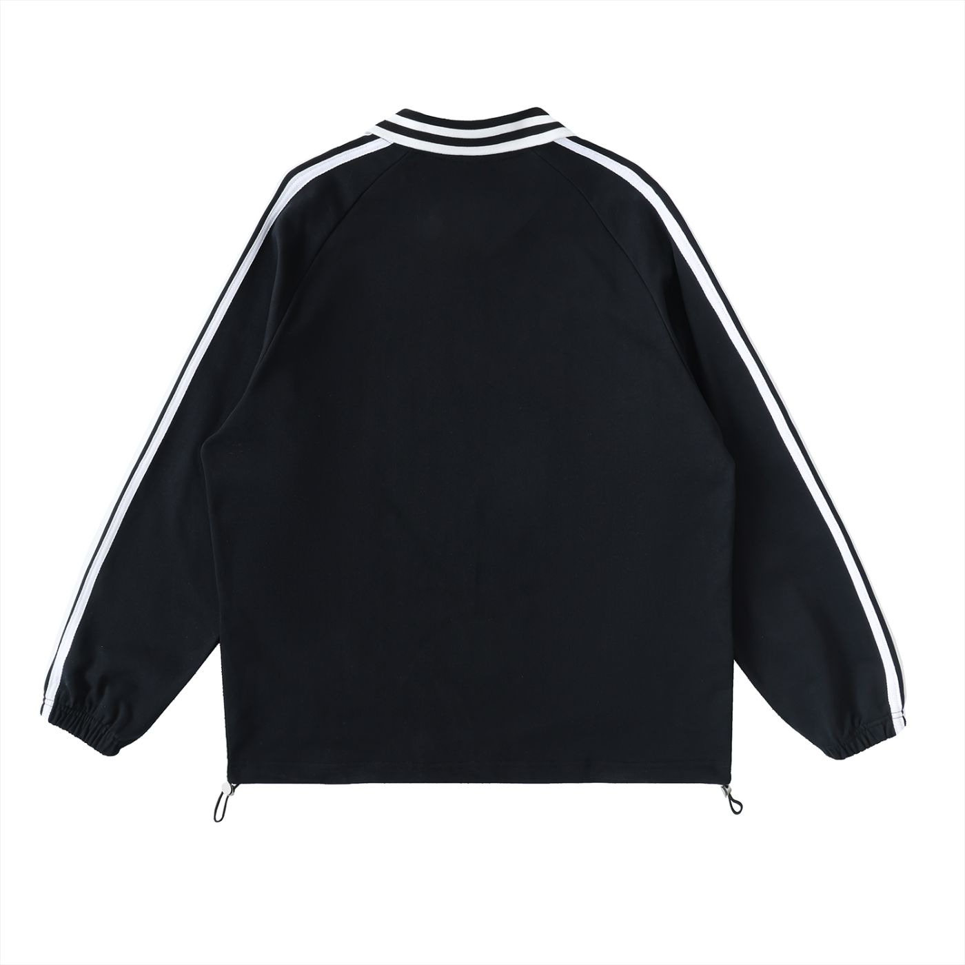 MadSad - Striped Lapel Collar Sweatshirt