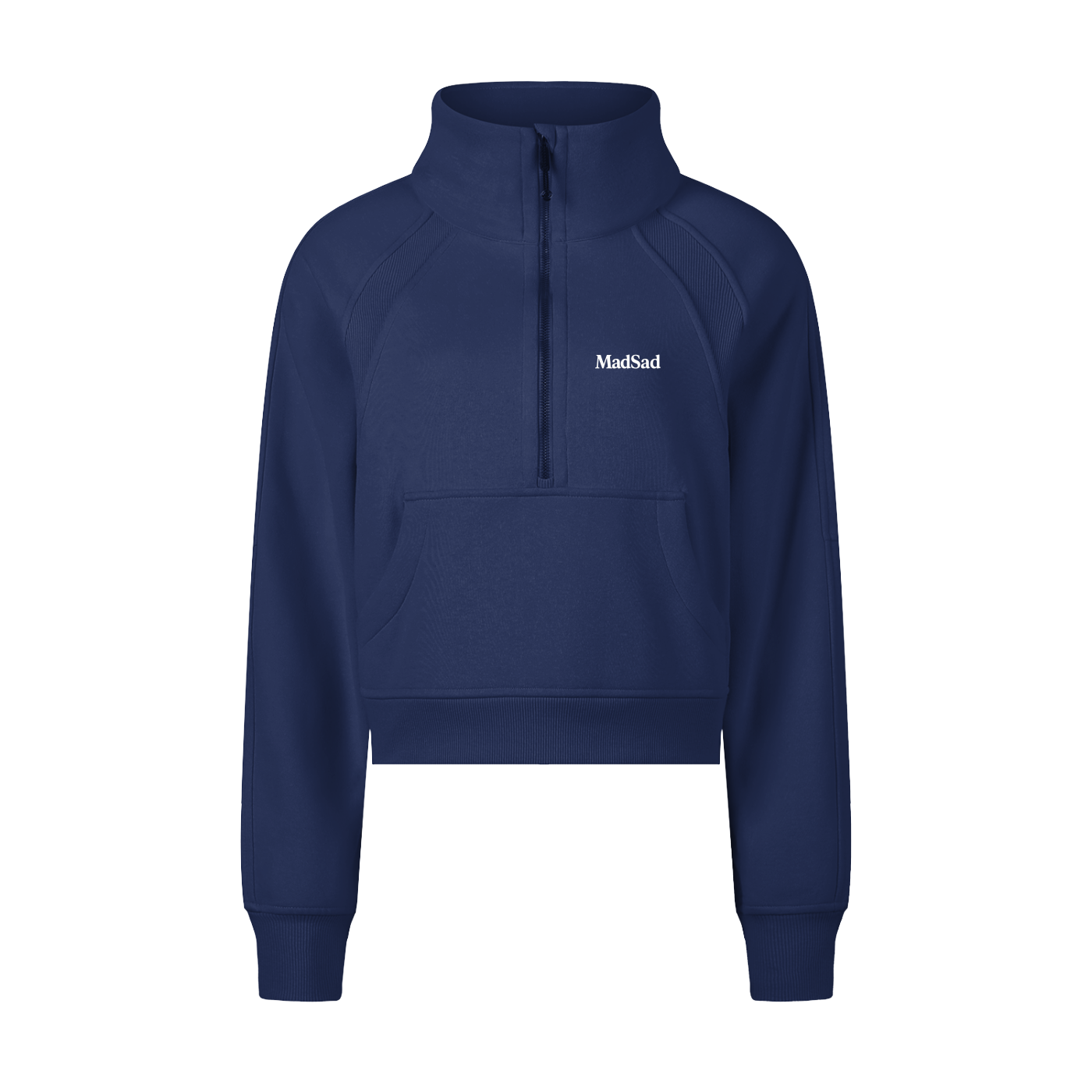 MadSad - Cropped Half-Zip Sweatshirt