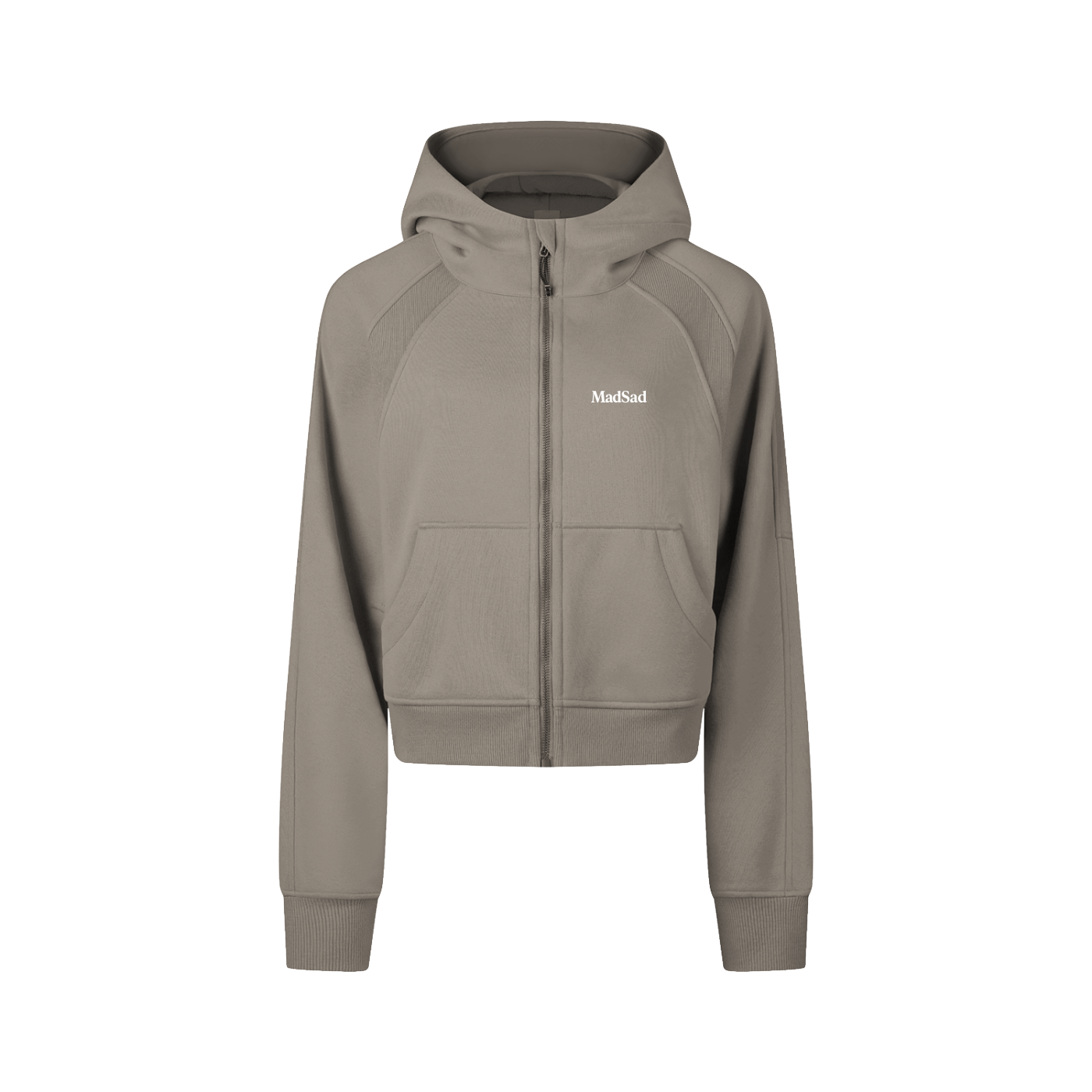 MadSad - Cropped Zip-Through Hoodie
