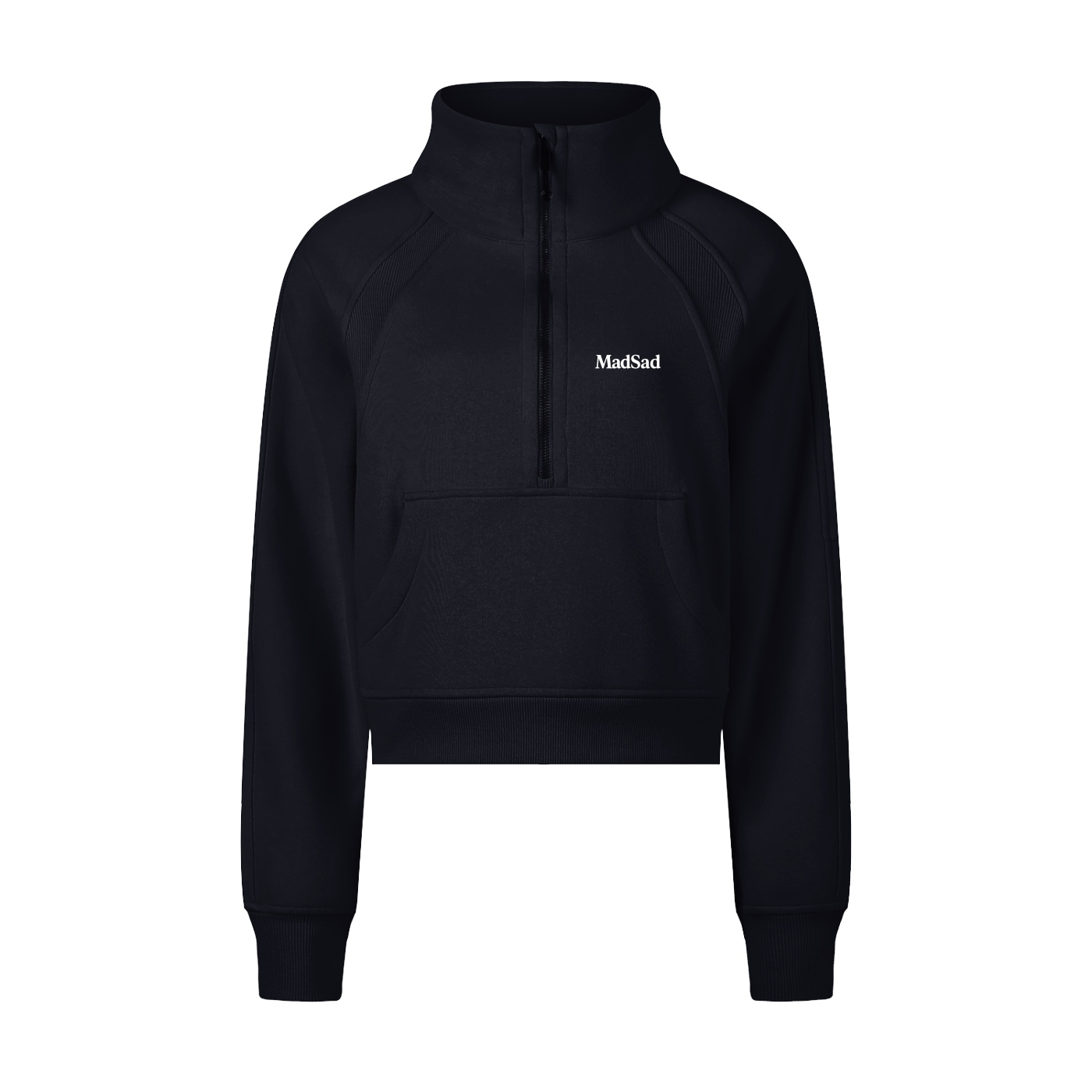 MadSad - Cropped Half-Zip Sweatshirt