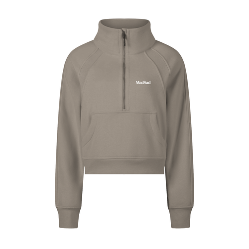 MadSad - Cropped Half-Zip Sweatshirt