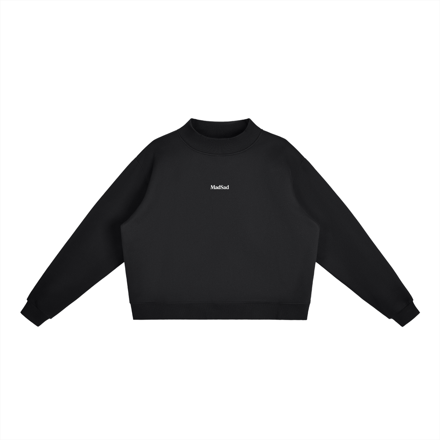 MadSad Fleece Mock Neck Sweatshirt
