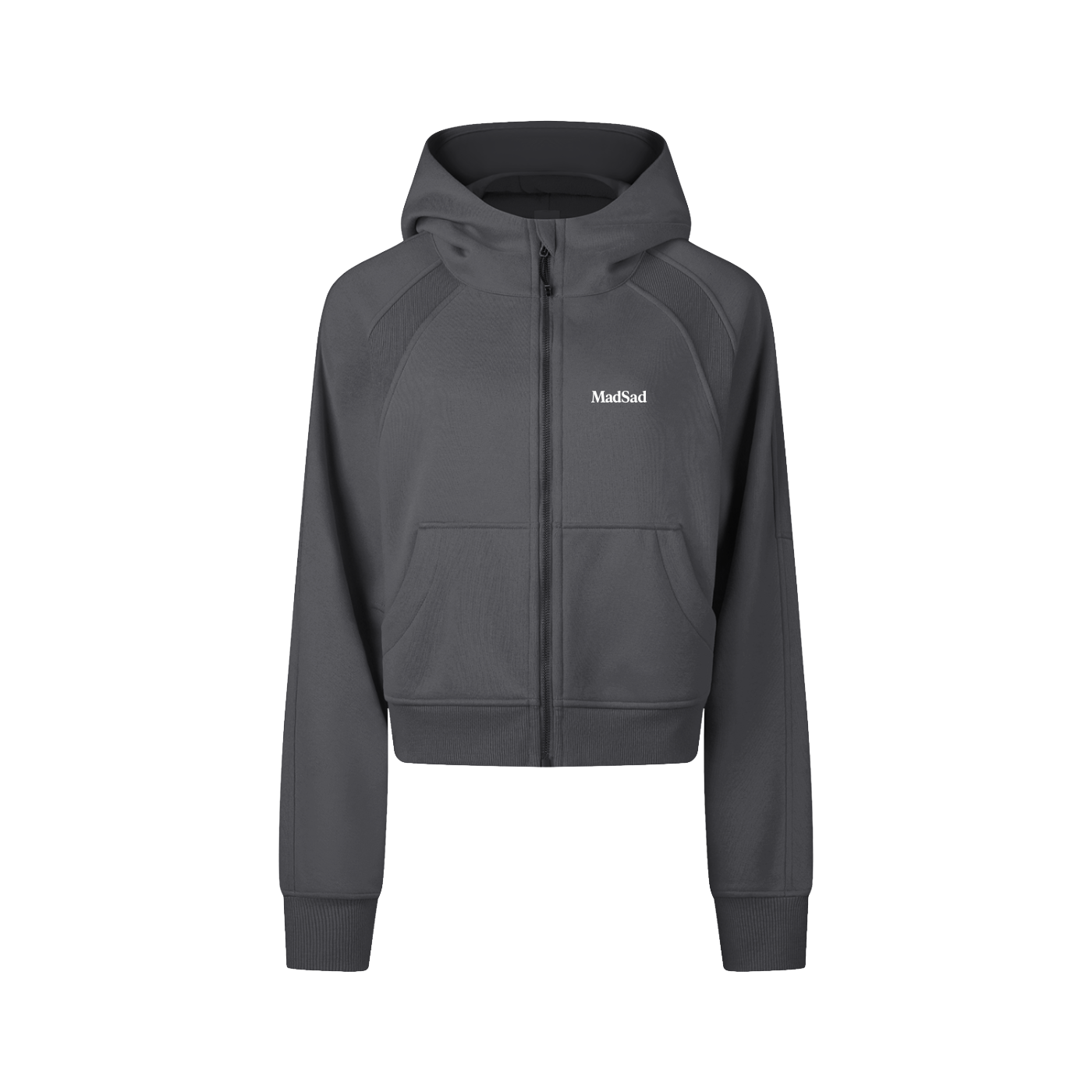 MadSad - Cropped Zip-Through Hoodie