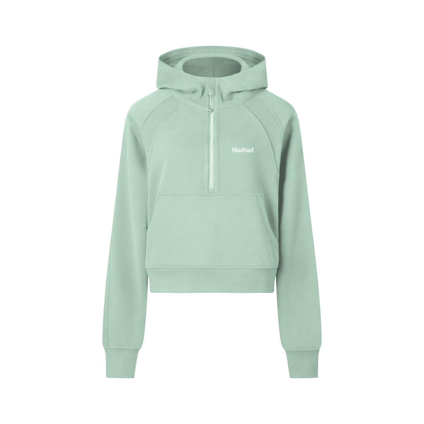 MadSad - Cropped Half-Zip Hoodie