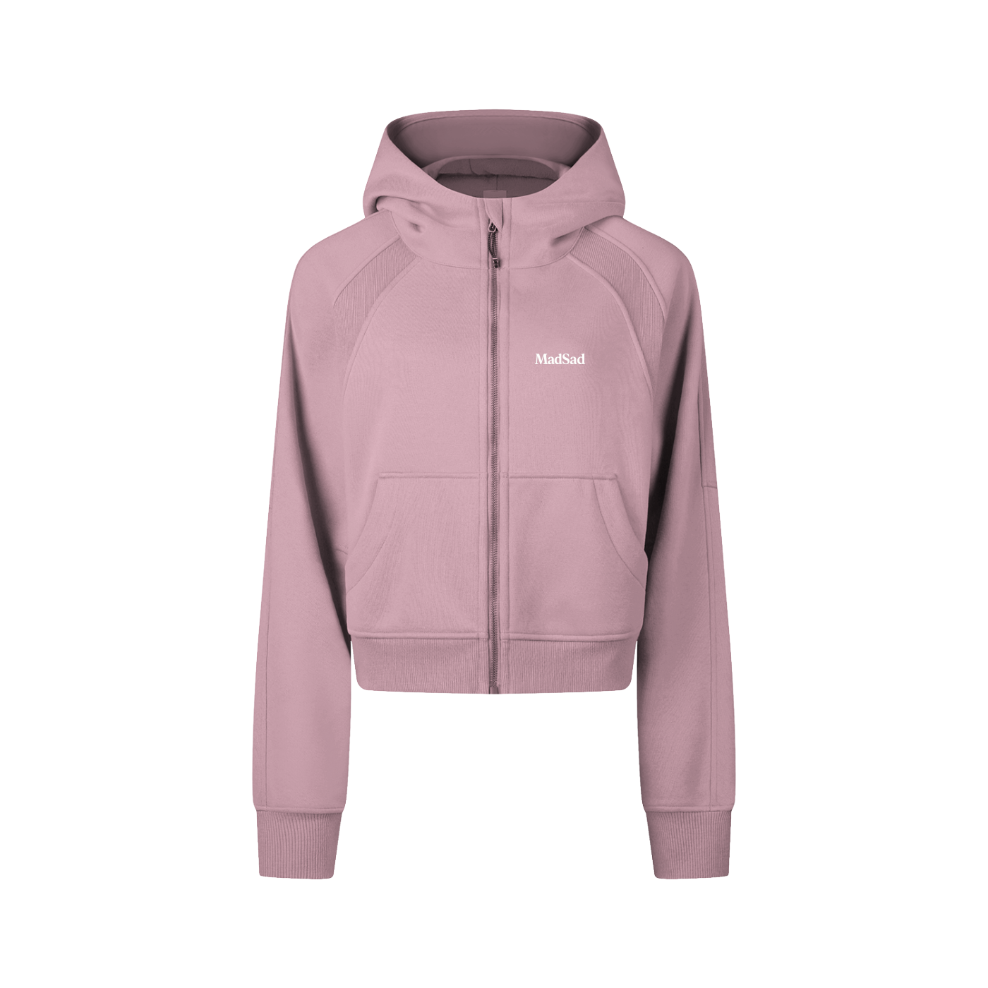 MadSad - Cropped Zip-Through Hoodie