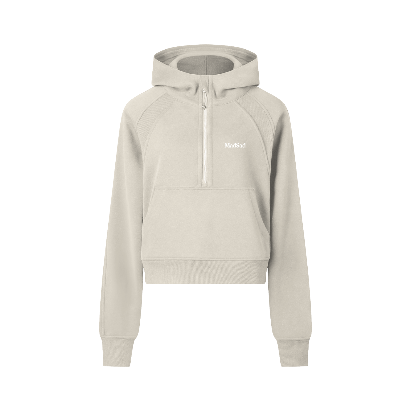 MadSad - Cropped Half-Zip Hoodie