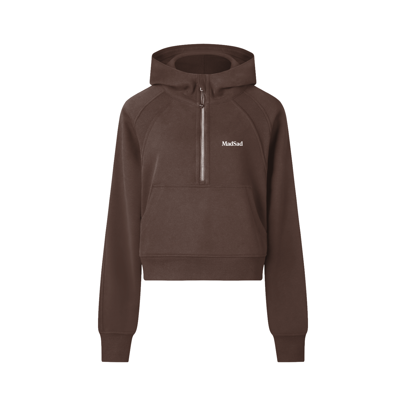 MadSad - Cropped Half-Zip Hoodie