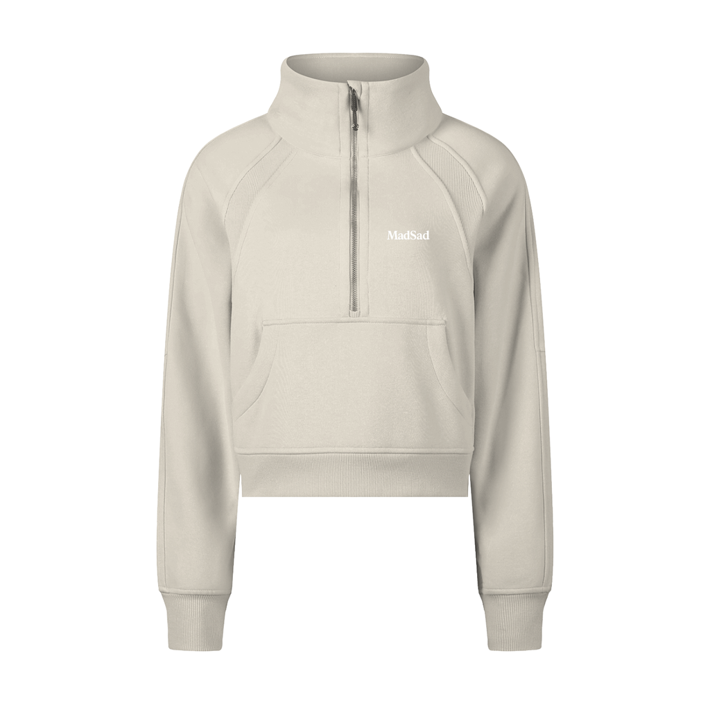 MadSad - Cropped Half-Zip Sweatshirt