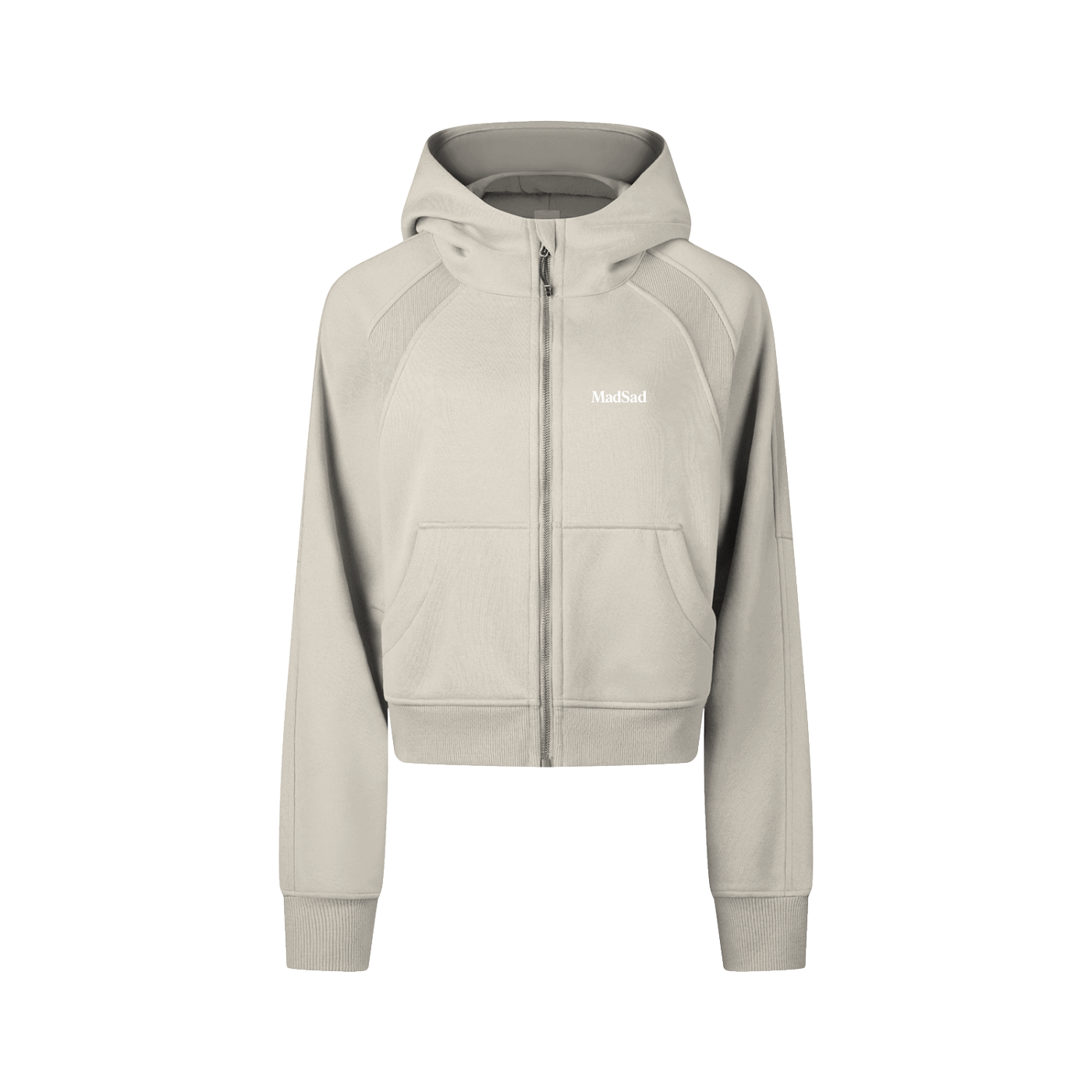 MadSad - Cropped Zip-Through Hoodie