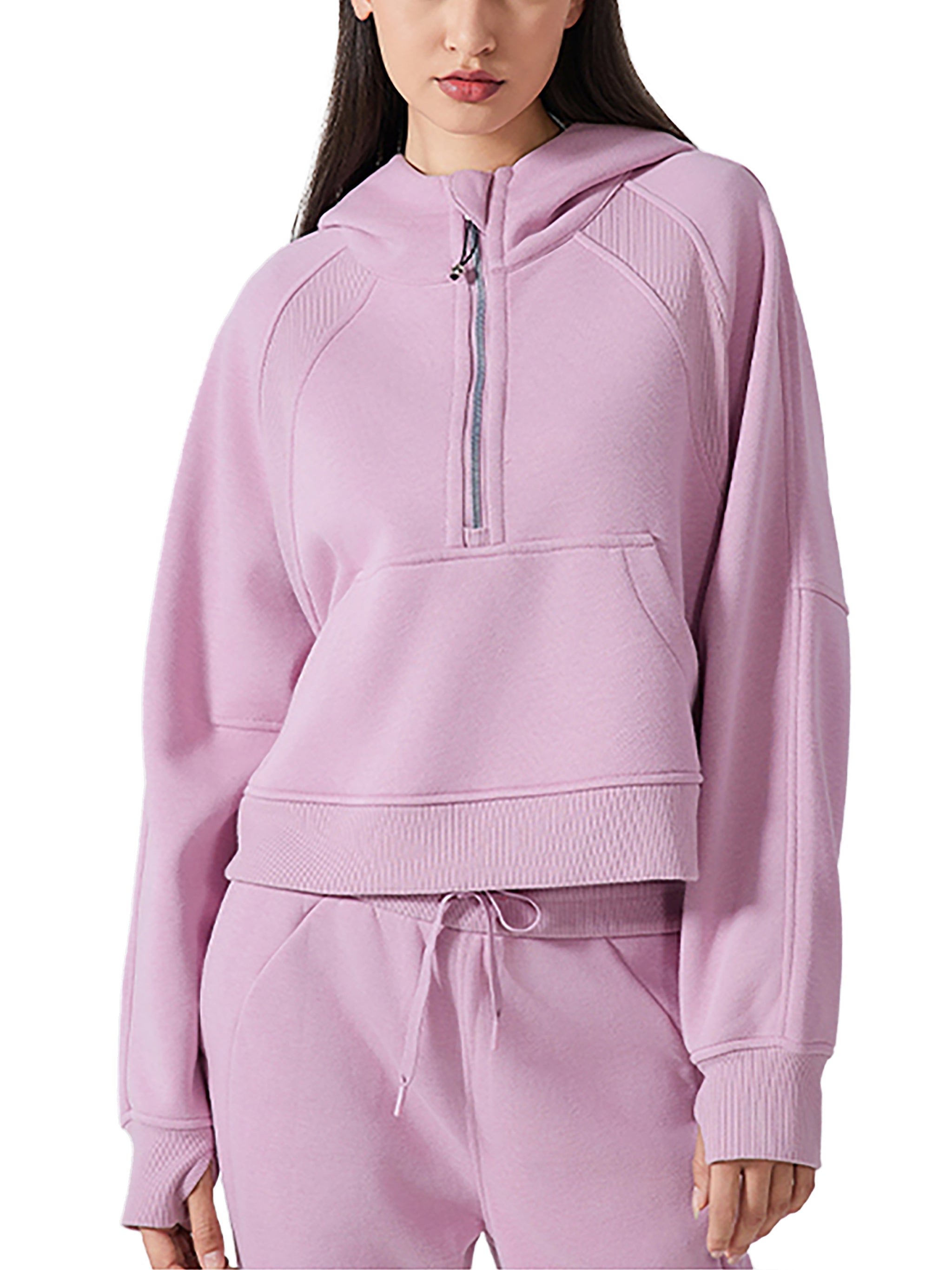 MadSad - Cropped Half-Zip Hoodie