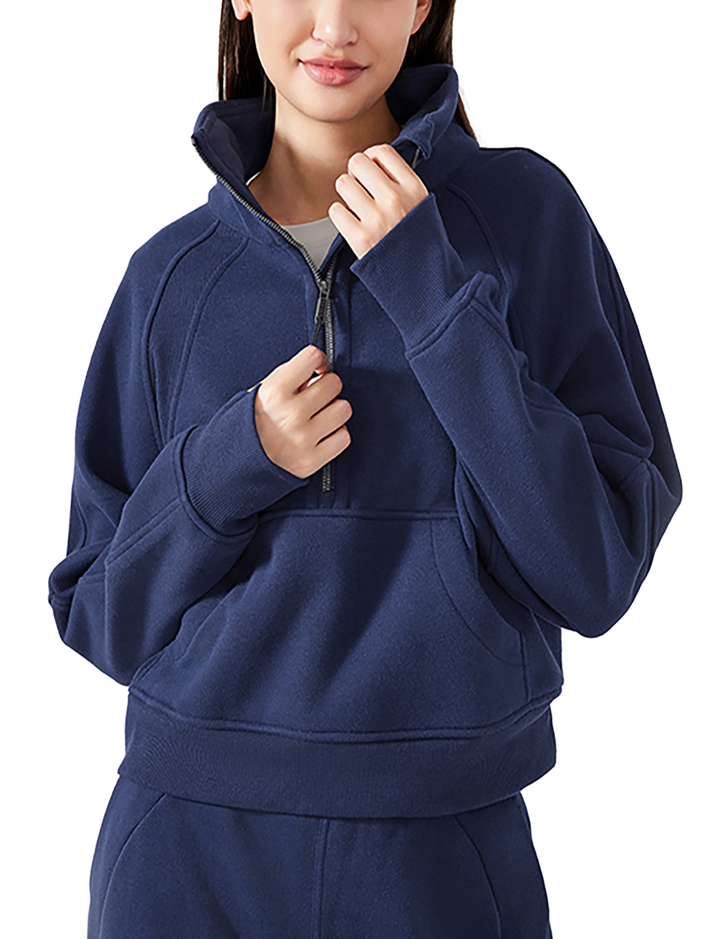 MadSad - Cropped Half-Zip Sweatshirt