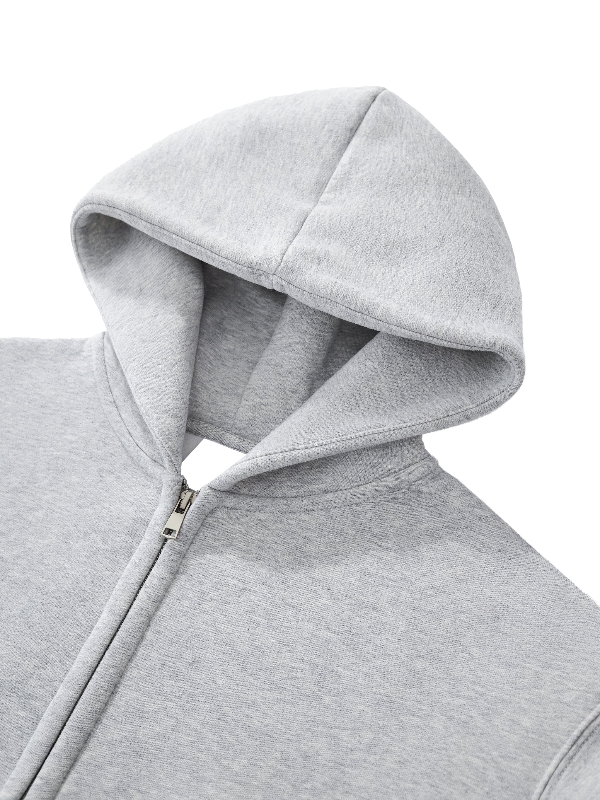 MadSad - Fleeced Zip-Up Cropped Hoodie